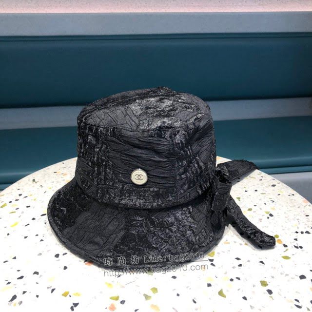 Chanel新品女士帽子 香奈兒2021新款刺繡簡約風漁夫帽遮陽帽  mm1567